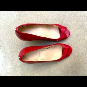 Calvin Klein peep toe wedge - size 10